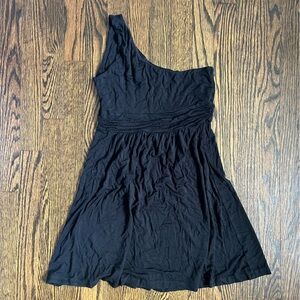 Black One-Shoulder Mini Dress